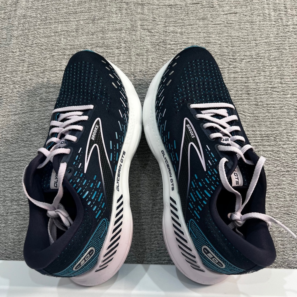 Brooks Glycerin GTS 20 Athletic Running Shoes Womens 10.5 Blue Comfort Sneakers - Picture 13 of 16